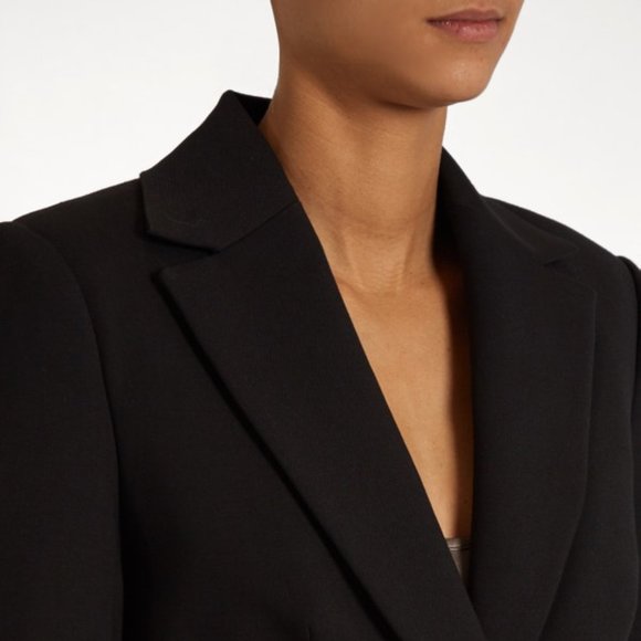 NWOT Diane Von Furstenberg Flynn Blazer Black cady - Picture 3 of 9